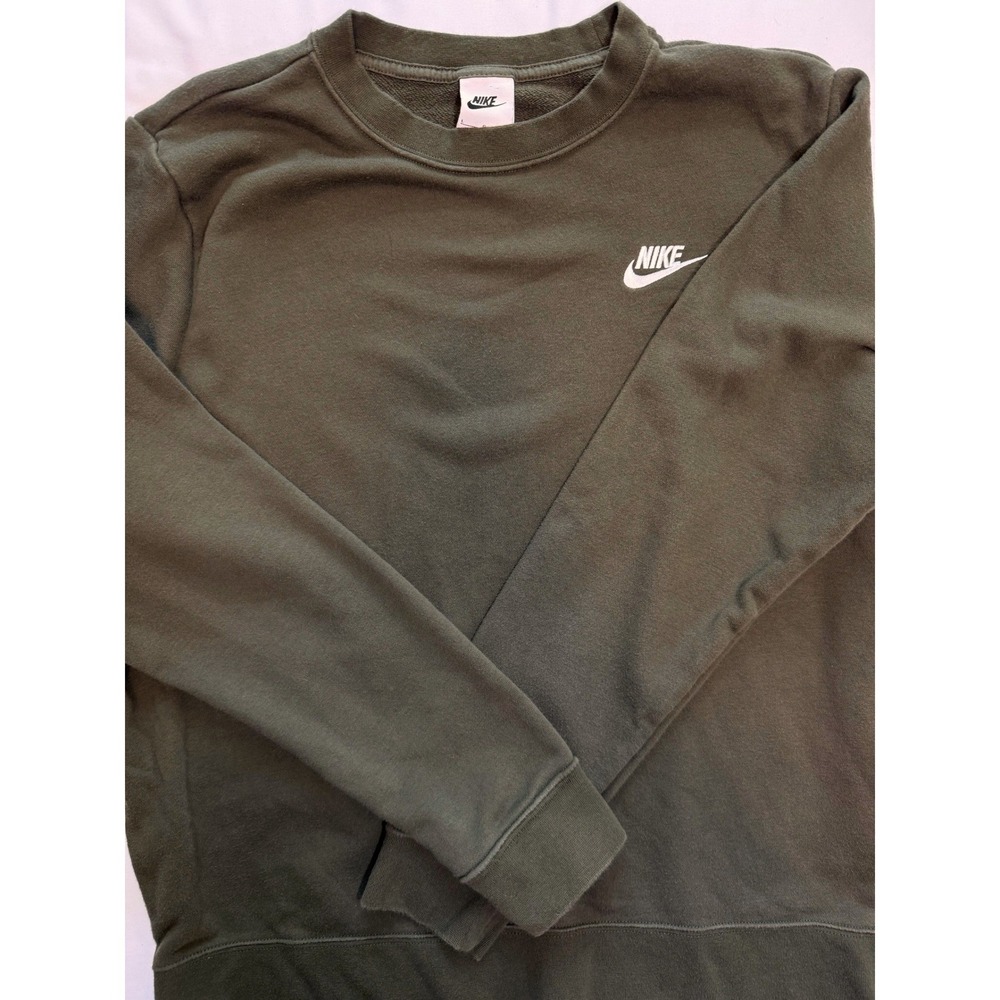 Nike Sportswear Club Fleece Crewneck Sweatshirt Military Green Unisex Large